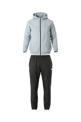 Coupe-vent à capuche et pantalon - Gris clair et noir