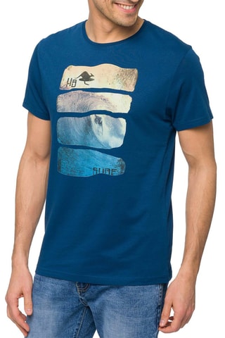 T-shirt Waves - Blauw