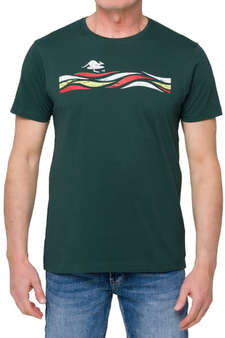 T-shirt Regular Twister - Donkergroen