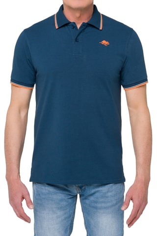 Polo Regular Amak - Indigo en oranje