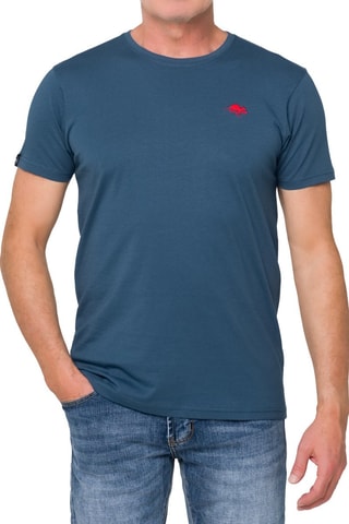 T-shirt regular - Indigo en rood