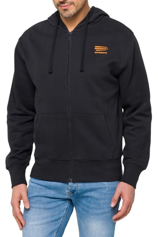Sweater Regular met Capuchon Waisai - Zwart en oranje