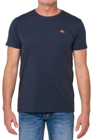T-shirt Regular - Marineblauw en oranje