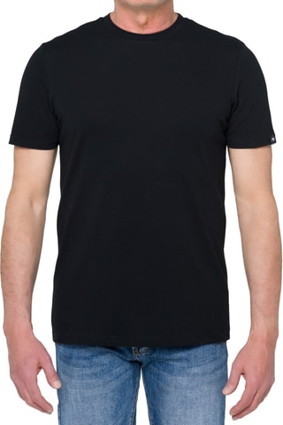 T-shirt Regular Pangai piquet - Zwart