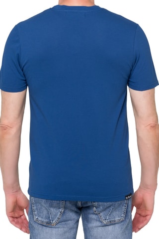 T-shirt Regular Pangai piquet - Lichtblauw