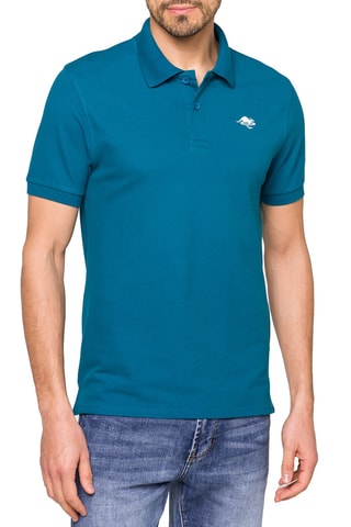 Polo Stoney - Beige en blauw