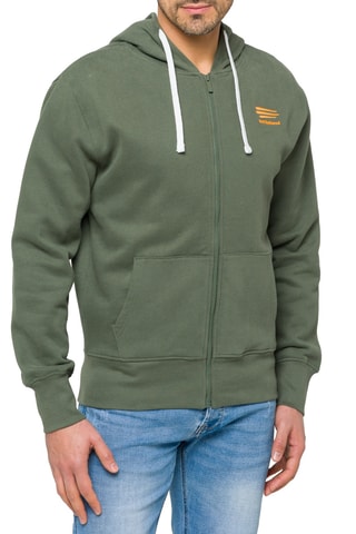 Sweater Regular met Capuchon Waisai - Kaki en oranje