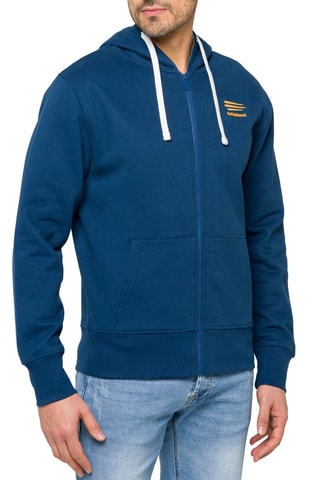 Sweater Regular met Capuchon Waisai - Blauw en oranje