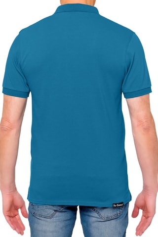 Polo Regular Stoney - Pauwblauw en oranje