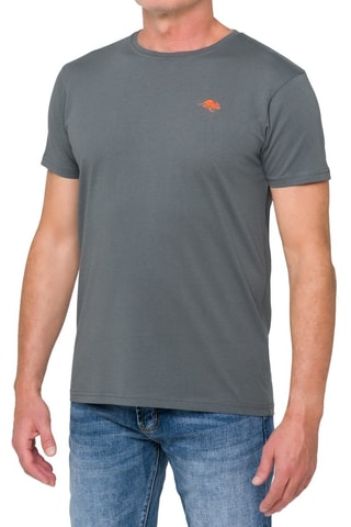 T-shirt regular - Oranje en grijs