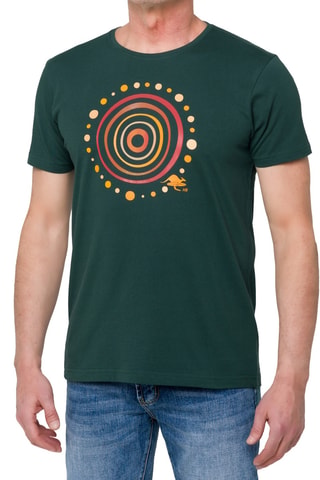 T-shirt regular Aboriginal - Donkergroen