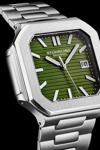 Reloj de cuarzo de acero - Plateado