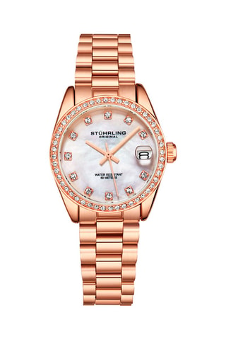 Reloj de cuarzo de acero y nácar Vogue