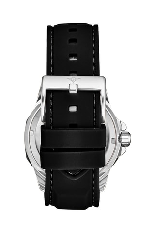 Reloj automático de silicona 4018 - Negro y plateado