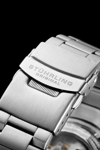 Automatisch Stalen Horloge Aquadiver Zilverkleurig en Blauw