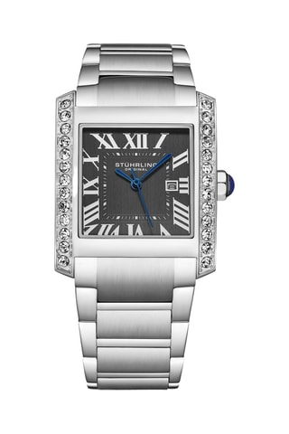 Reloj de cuarzo de acero - Plateado