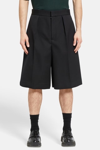 Short de lana virgen - Negro