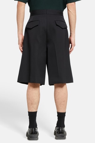 Short de lana virgen - Negro