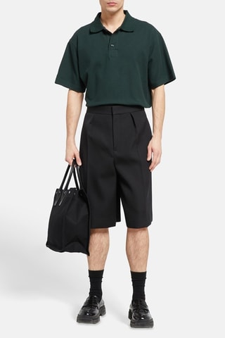 Short de lana virgen - Negro