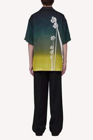 Camisa dip-dye - Verde oscuro y amarillo