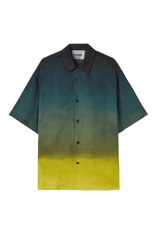Camisa dip-dye - Verde oscuro y amarillo