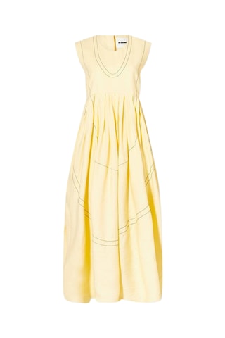 Vestido midi de seda - Beige