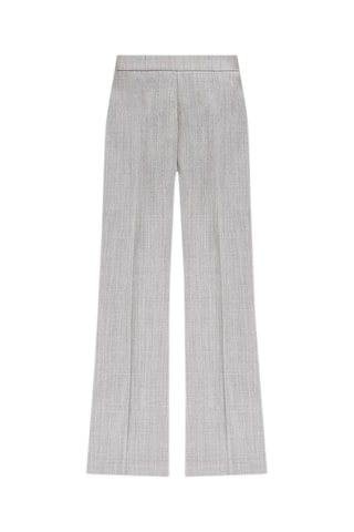 Pantalón de lana de tiro alto - Gris claro
