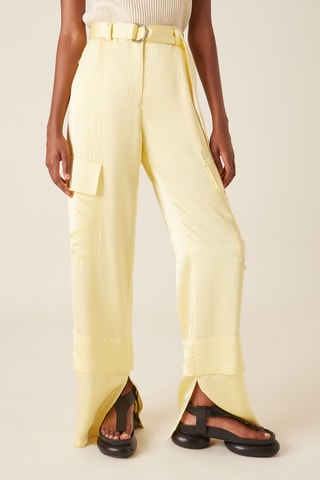 Pantalón de tiro alto - Amarillo