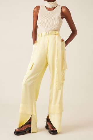 Pantalón de tiro alto - Amarillo