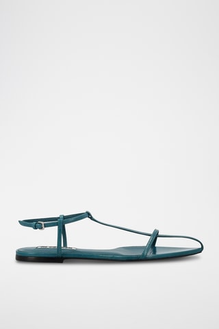 Sandalias de piel - Azul pato