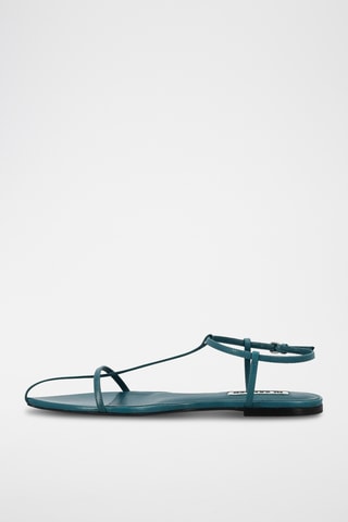 Sandalias de piel - Azul pato