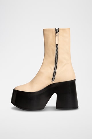 Botines de piel - Negro