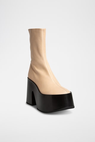 Botines de piel - Negro