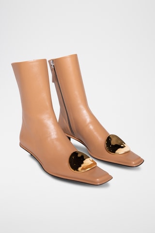 Botines de piel bovina - Marrón claro