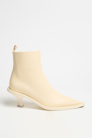Botines de piel bovina - Beige