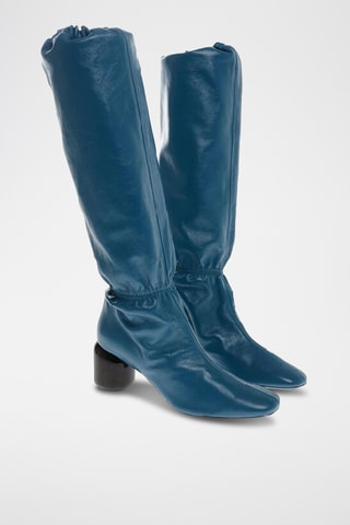 Botas de piel ovina - Azul marino