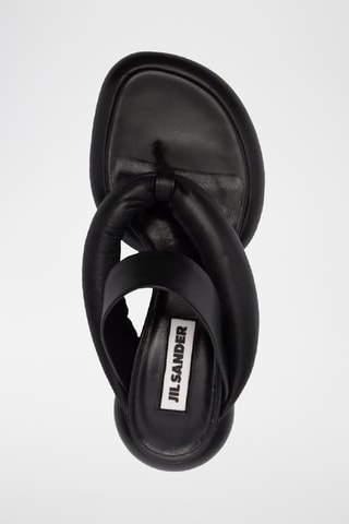 Sandalias de piel de tacón - Negro