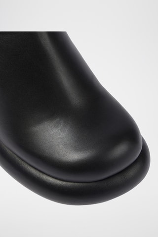 Zuecos de piel ovina de tacón - Negro