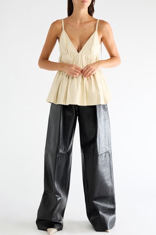 Pantalón de piel de cordero - Negro
