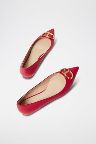 Ballerines en cuir de chèvre - Fuchsia