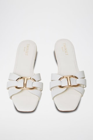 Mules en cuir - Blanc