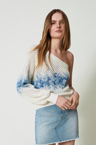 Pull asymétrique - Ivoire