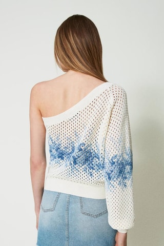 Pull asymétrique - Ivoire
