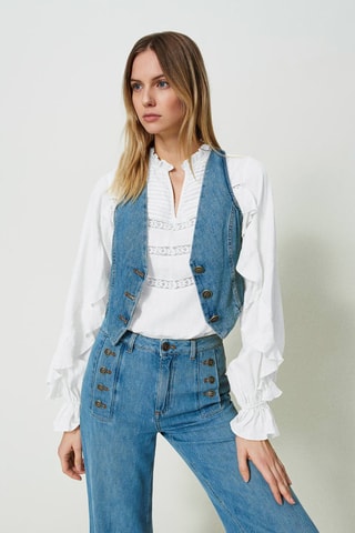 Gilet en jean - Bleu
