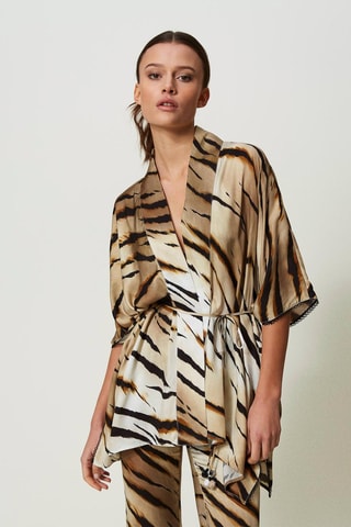 Kimono - Beige et marron