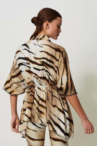 Kimono - Beige et marron