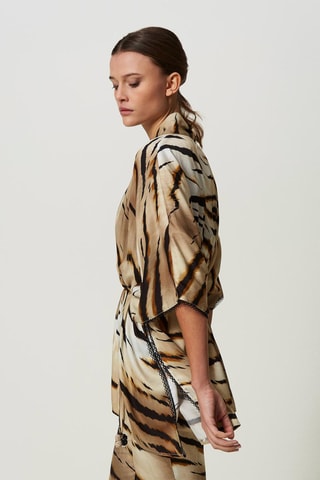 Kimono - Beige et marron