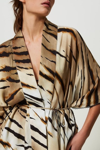 Kimono - Beige et marron