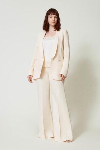 Pantalon taille haute - Beige