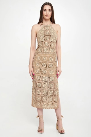 Robe midi - Beige